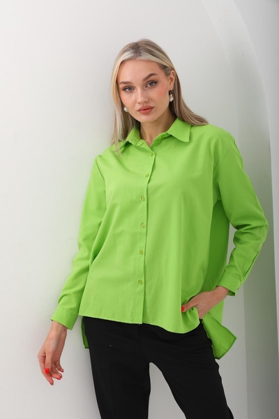 Arkası Uzun Kadın Gömlek - Thumbnail