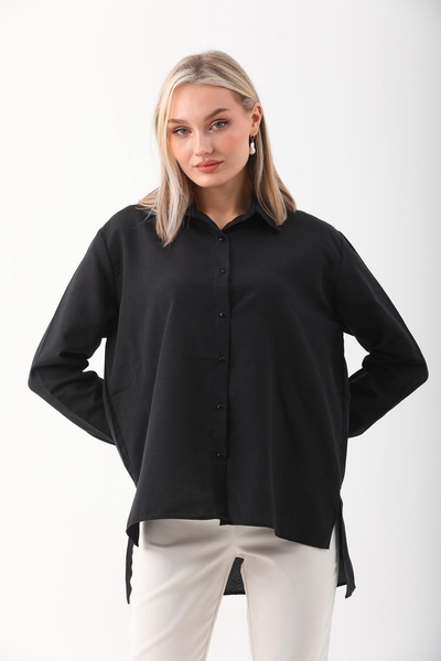 Arkası Uzun Kadın Gömlek - Thumbnail