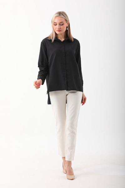 Arkası Uzun Kadın Gömlek - Thumbnail