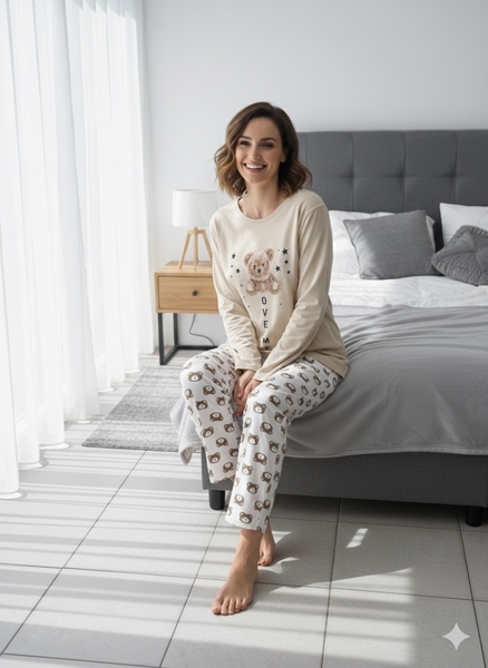  - Baskılı Kadın Pijama Takım