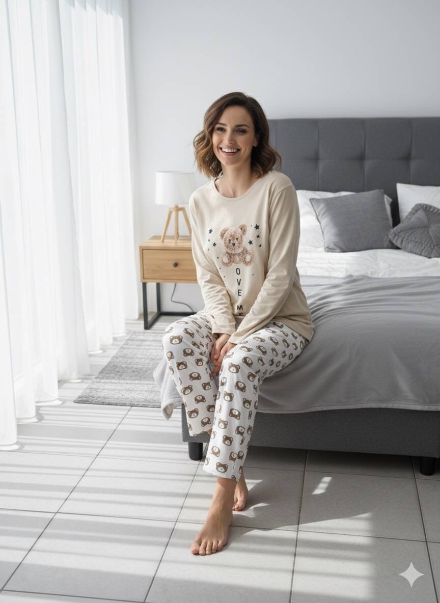 Baskılı Kadın Pijama Takım