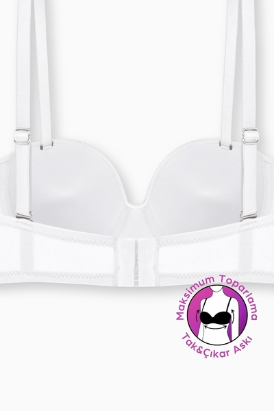 Beyaz Desteksiz Lotus Toparlayıcı Sutyen - Thumbnail