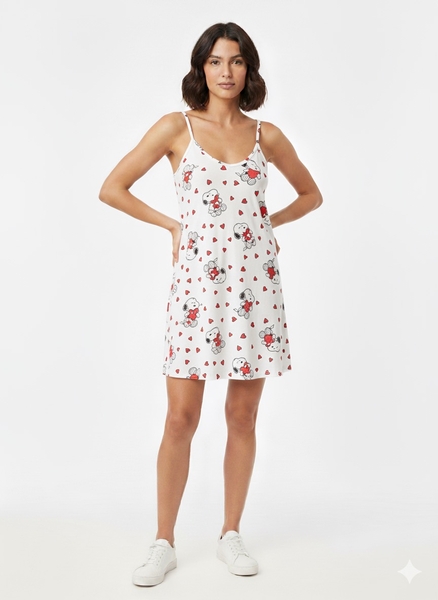  - Beyaz Penye Gecelik