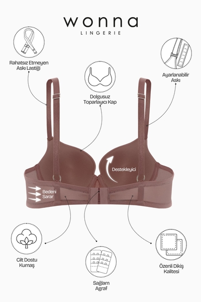 Bronz C Kap Desteksiz Sutyen - Thumbnail