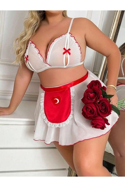 Büyük Beden Hemşire Kostümü - Thumbnail