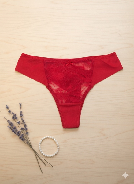  - Dantel Detaylı Tül String