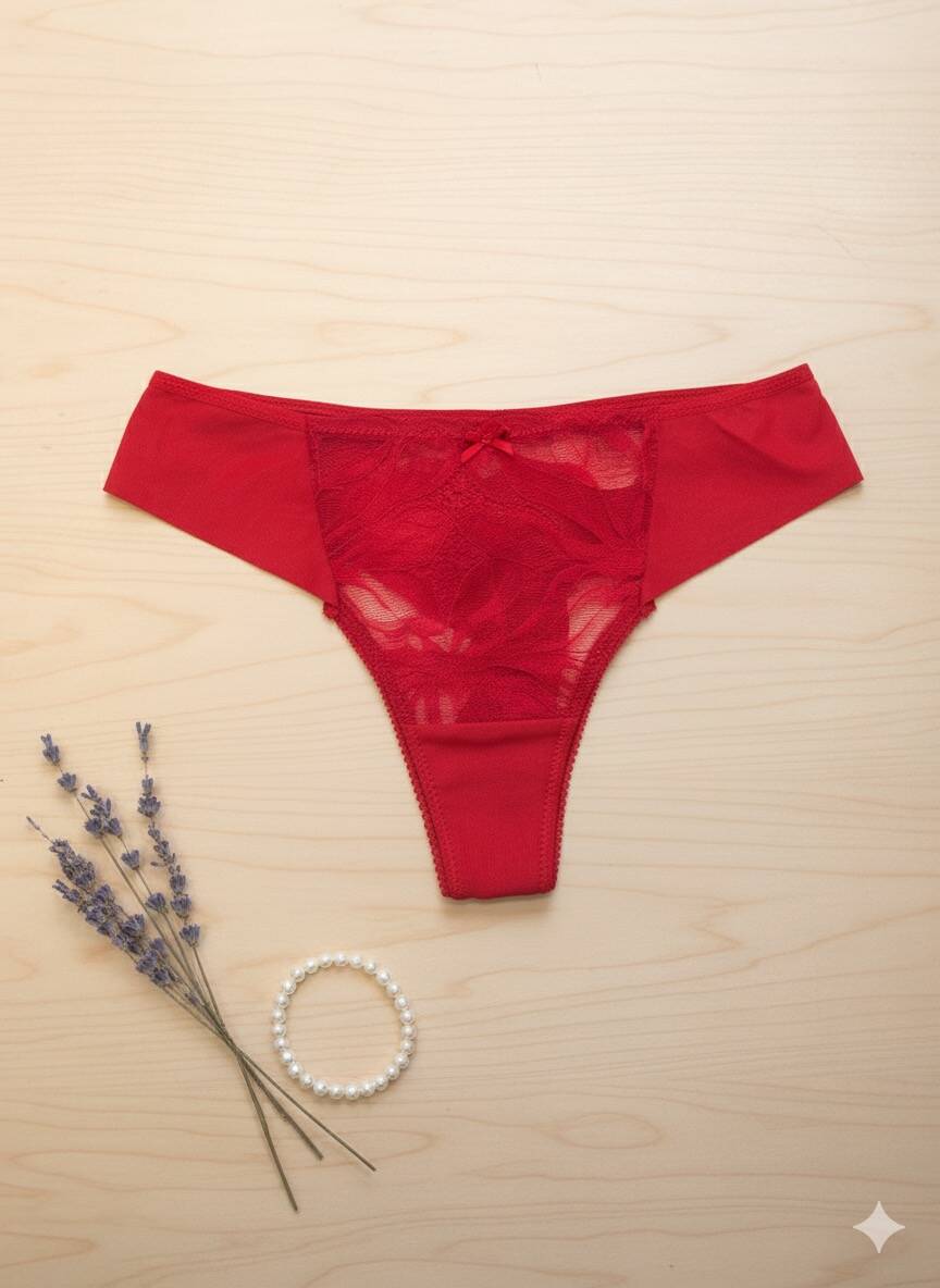 Dantel Detaylı Tül String