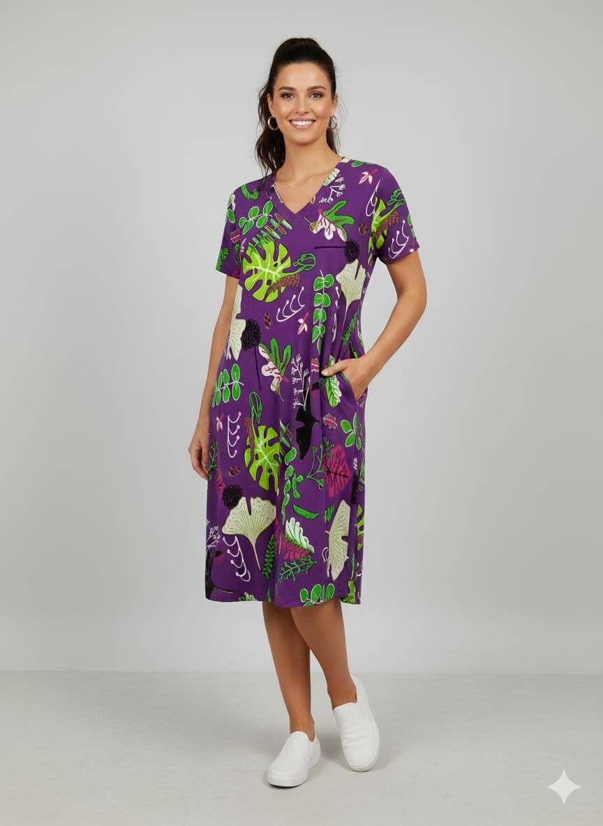 Desenli Yazlık Elbise