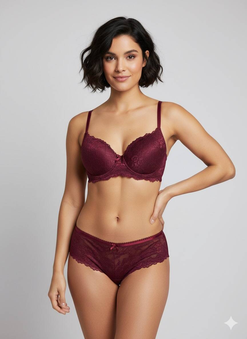 Kırmızı Destekli Sutyen Takımı