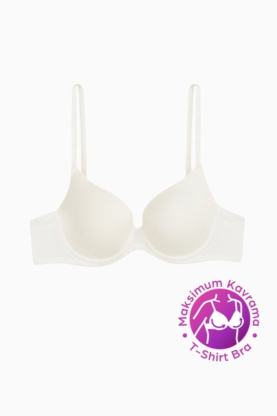 Ekru C Kap Desteksiz Sutyen - Thumbnail