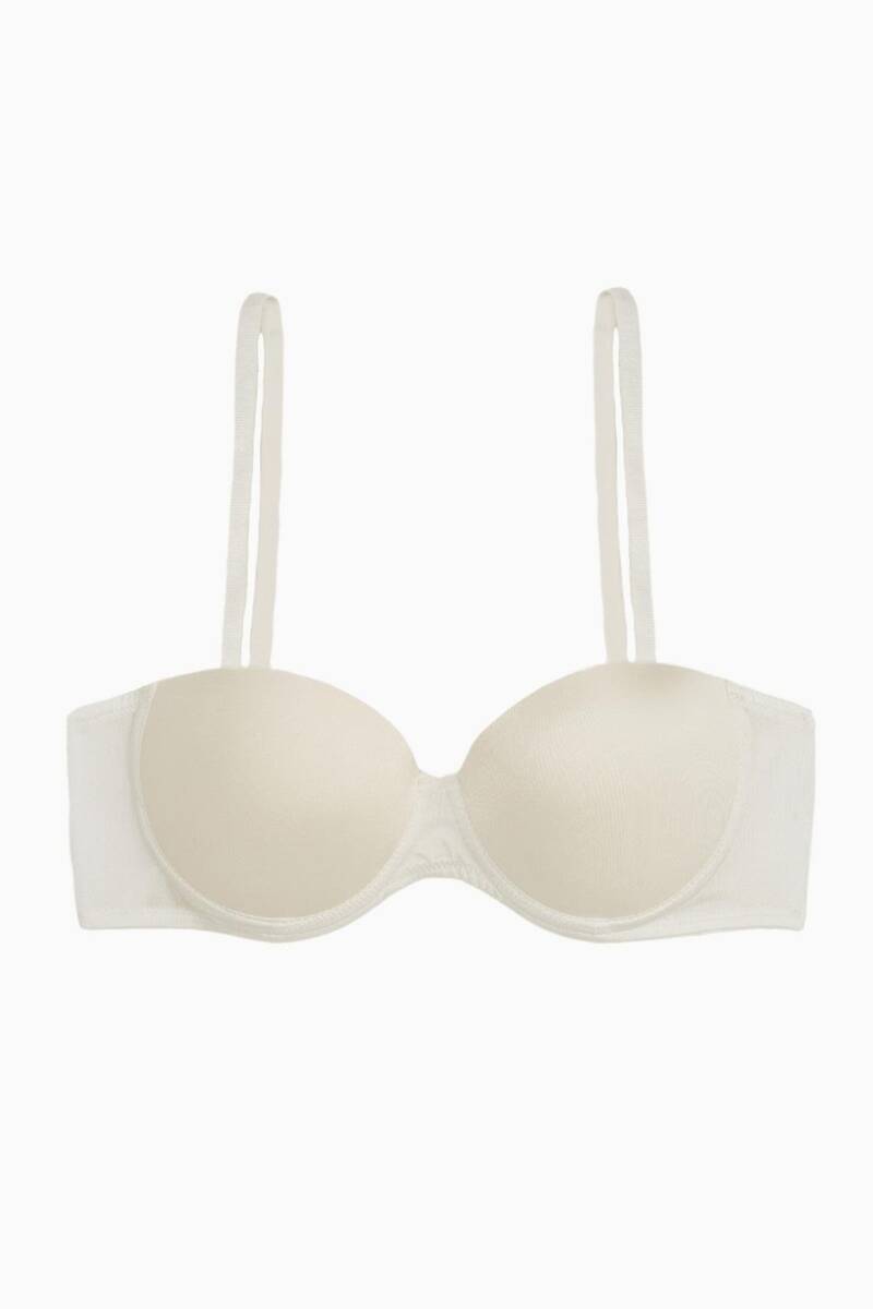 Ekru Destekli Straplez Sutyen