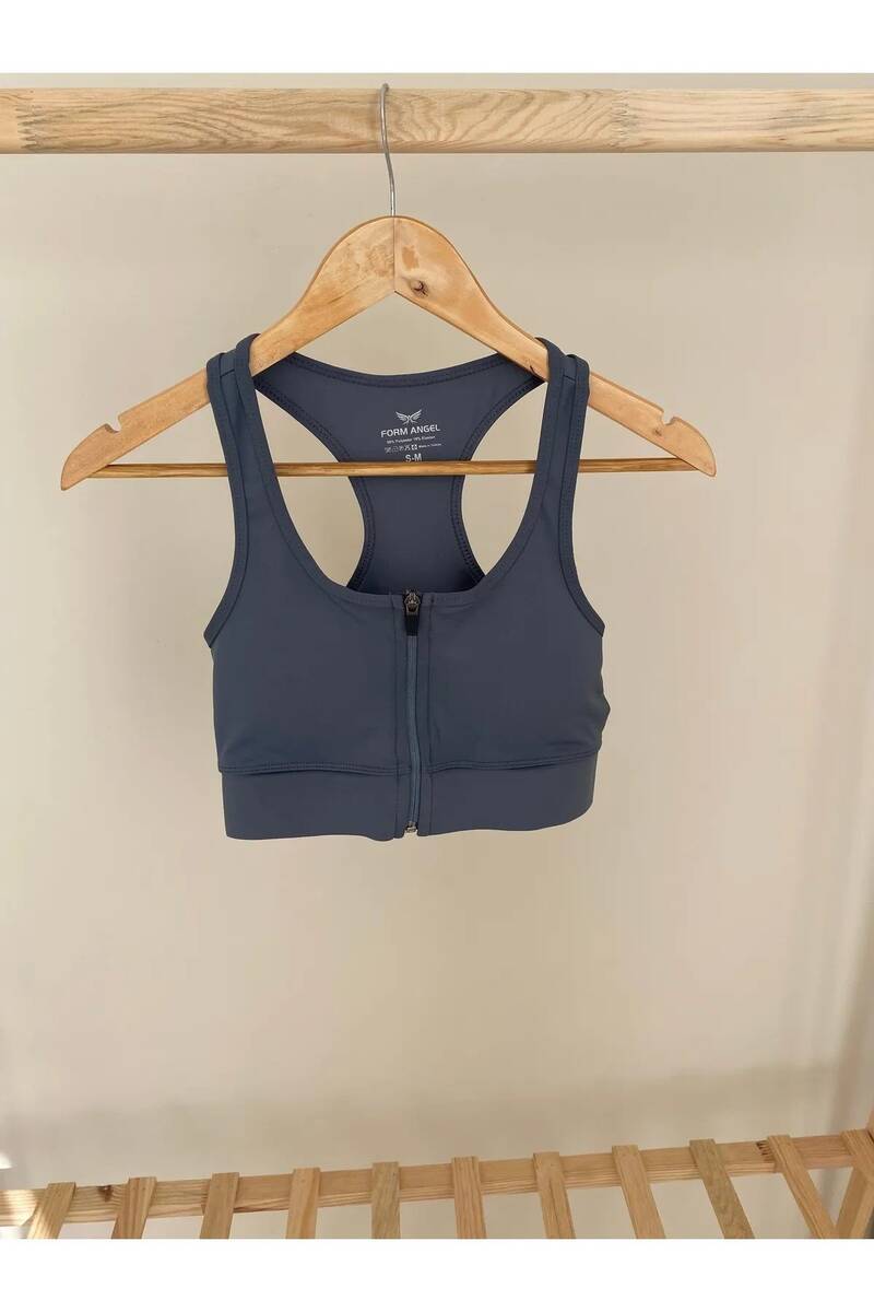 Fermuarlı Sporcu Crop