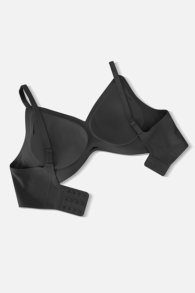 Ghost Dikişsiz Lazer Kesim Desteksiz Siyah Sutyen - Thumbnail