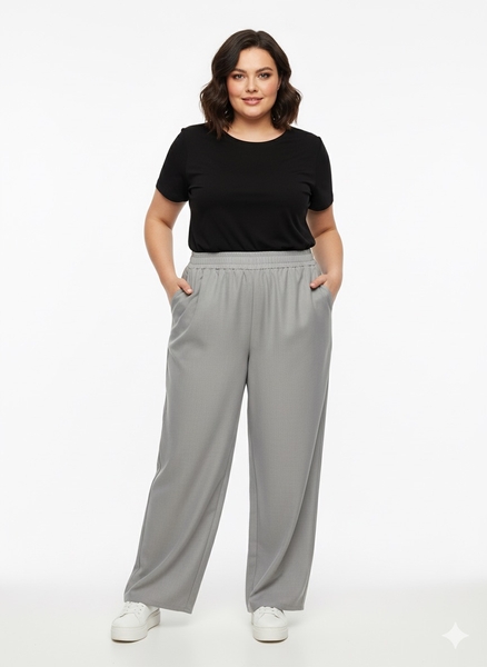  - Gri Büyük Beden Pantolon