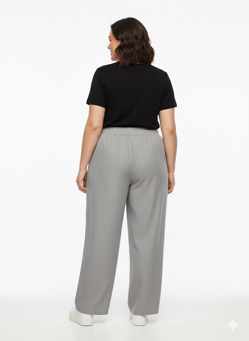 Gri Büyük Beden Pantolon