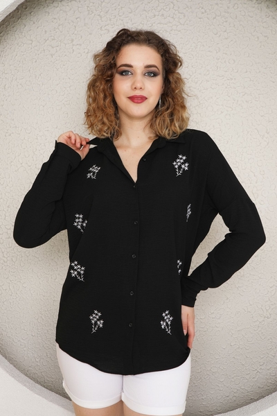 İşlemeli Kadın Gömlek - Thumbnail