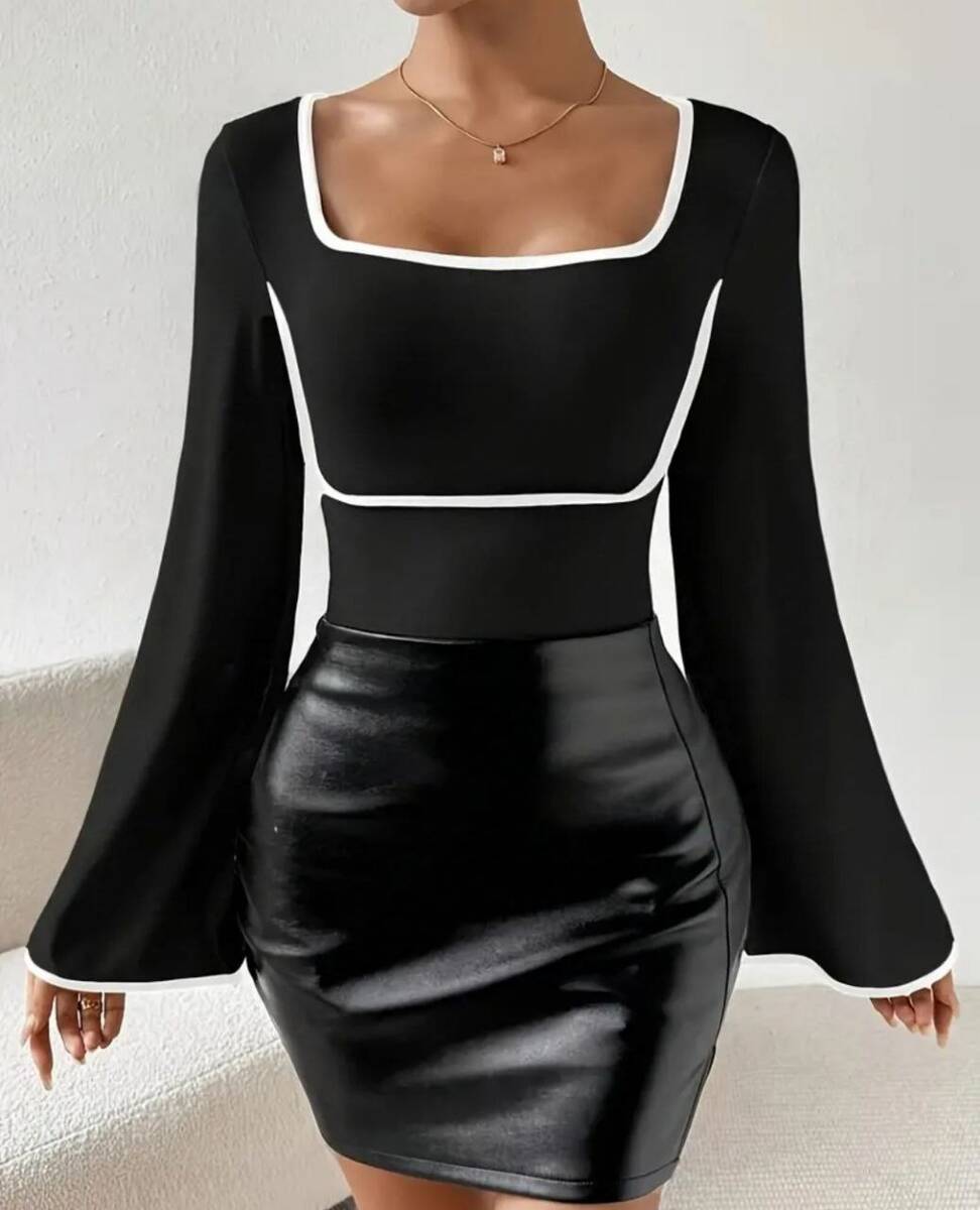 İspanyol Kol Siyah Tişört