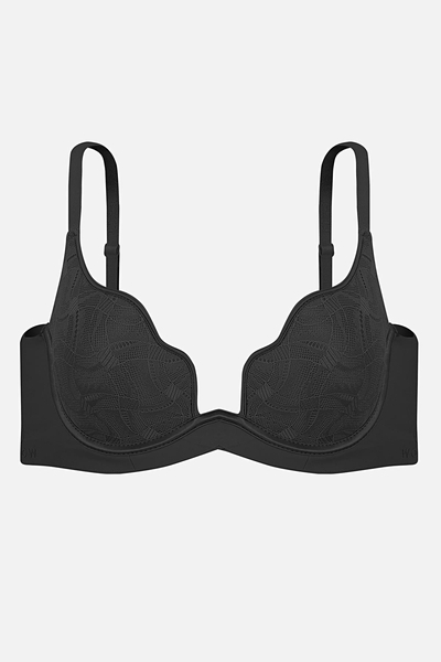 İstiridye Dantelli Desteksiz Sutyen - Thumbnail