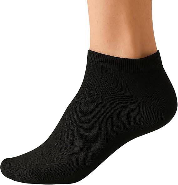 Kadın Bambu Kısa Siyah Soket Çorap 