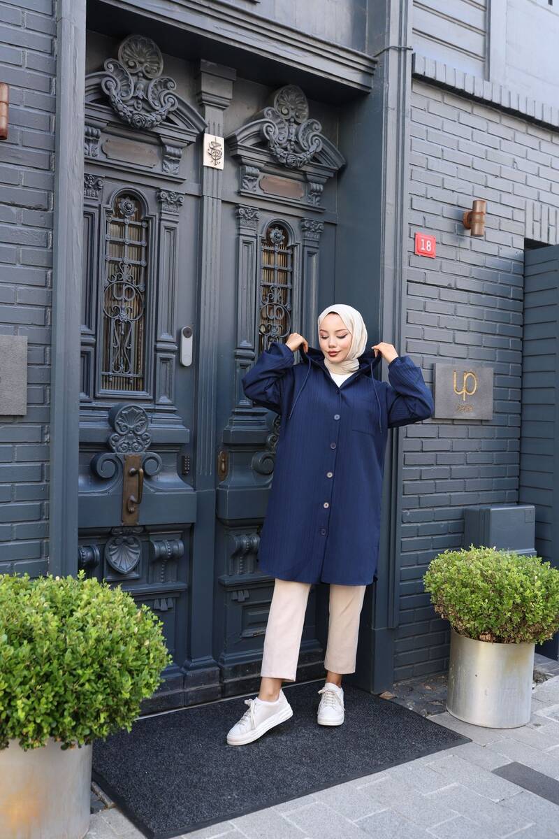 Kapişonlu Uzun Tunik