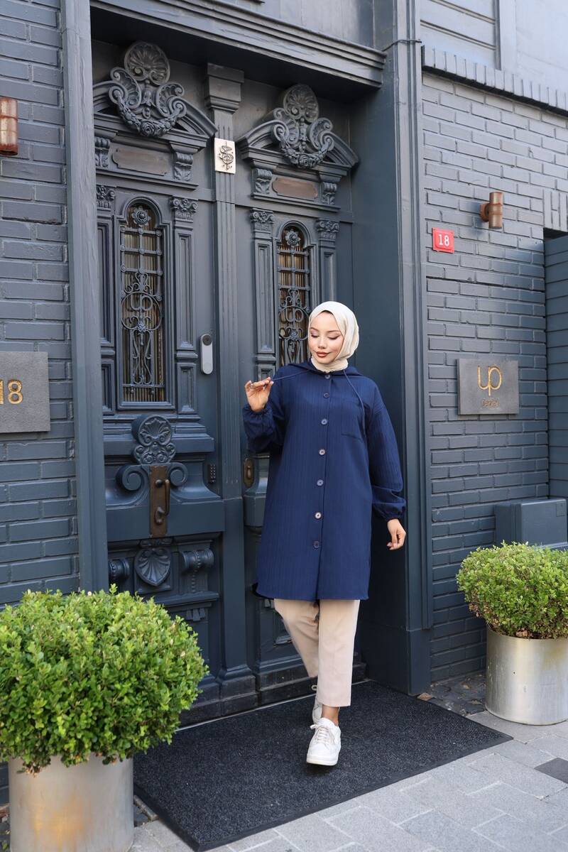 Kapişonlu Uzun Tunik