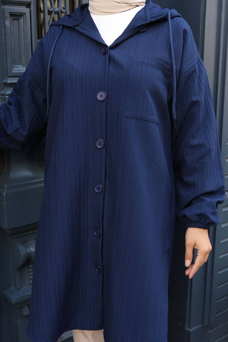 Kapişonlu Uzun Tunik