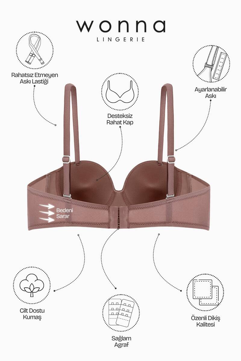 Lotus Desteksiz Straplez Sutyen