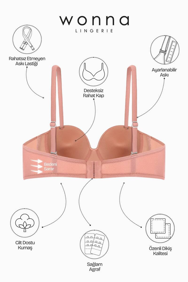 Lotus Straplez Desteksiz Sutyen
