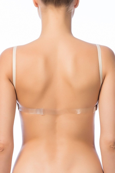 NBB Ten Sırtı Şeffaf Destekli Straplez Sutyen - Thumbnail