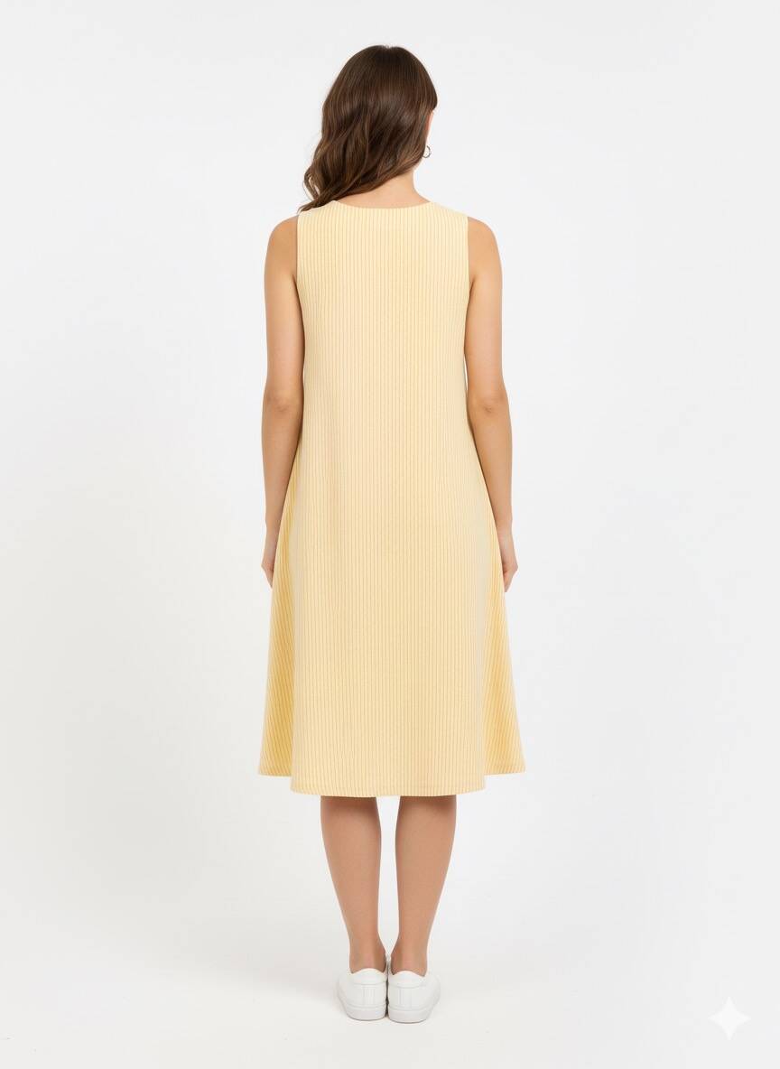 Sarı Çizgili Elbise Sarı Çizgili Elbise