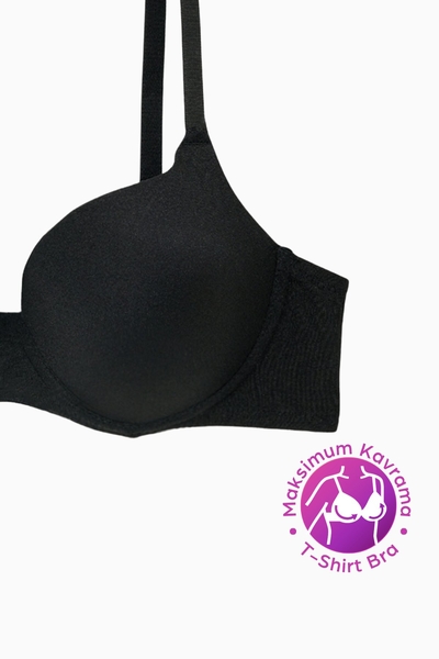 Siyah Çift Destekli Sutyen - Thumbnail