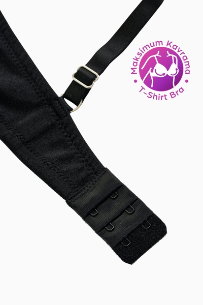 Siyah Desteksiz Parlak Sutyen - Thumbnail