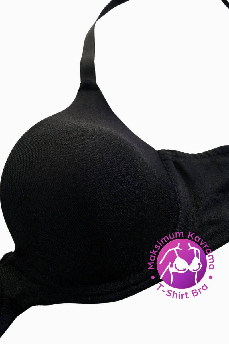 Siyah Desteksiz Parlak Sutyen