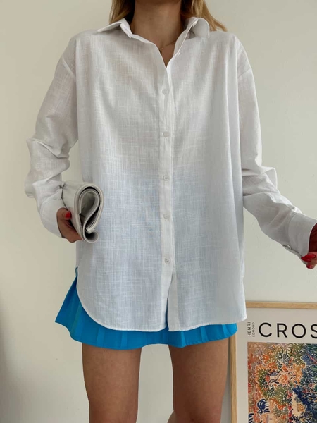 Siyah Keten Gömlek - Thumbnail