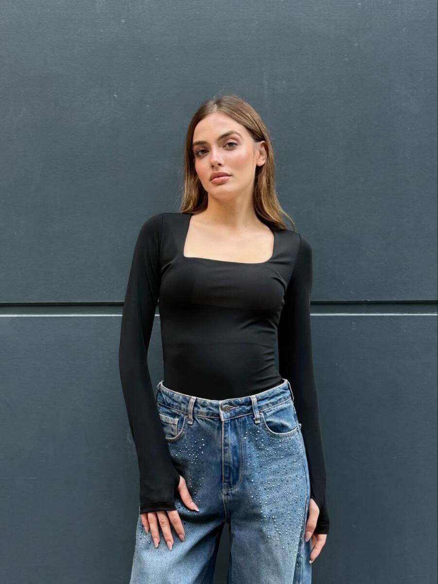 Siyah Uzun Kol Tişört