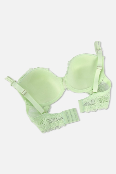 Su Yeşili Dantel Desteksiz Sutyen Takım - Thumbnail