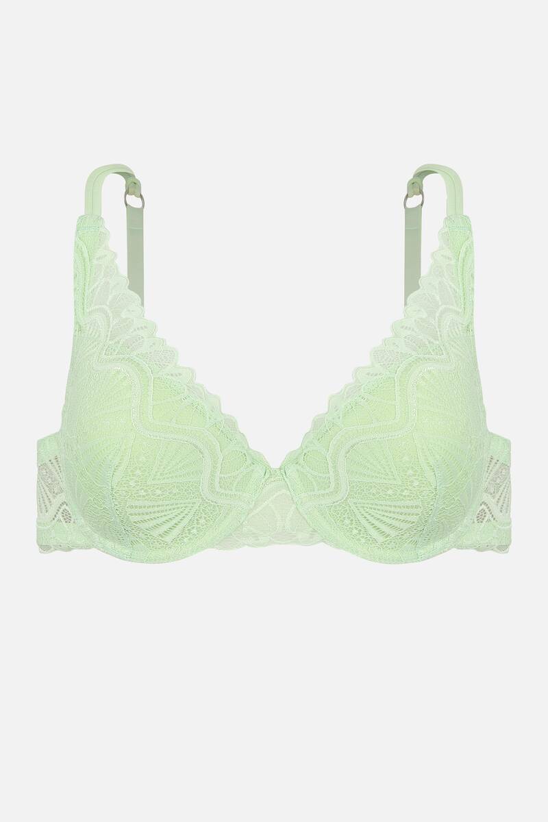Su Yeşili Dantel Desteksiz Sutyen Takım