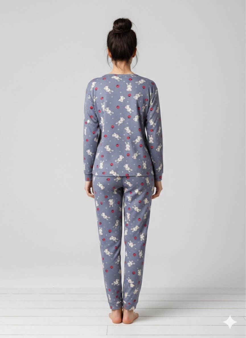 Tavşan Desenli Pijama Takım