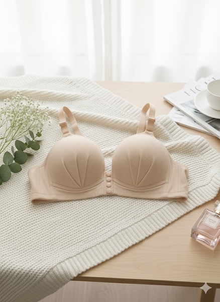  - Ten Düğme Detaylı Telsiz Desteksiz Toparlayıcı Sutyen